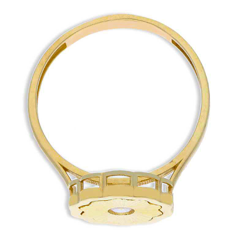 Gold Flower Shaped Ring 18KT - FKJRN18KU2083