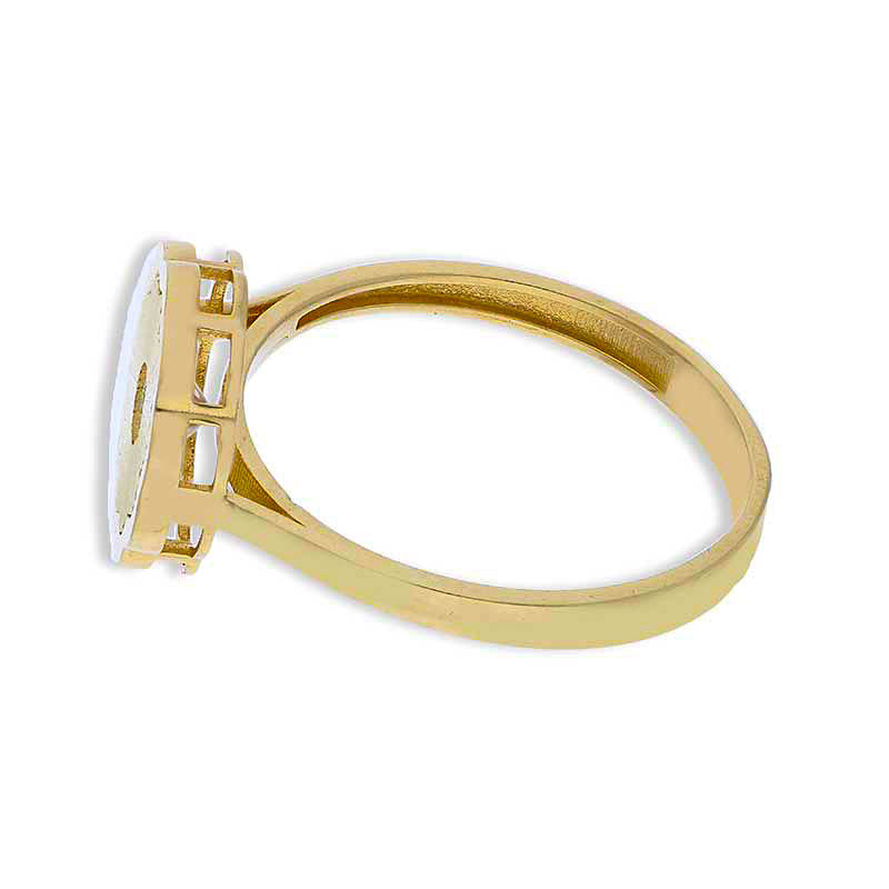 Gold Flower Shaped Ring 18KT - FKJRN18KU2083