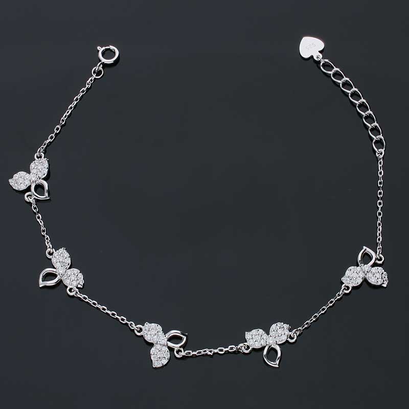 Sterling Silver 925 Flowers Bracelet - FKJBRLSLU1020