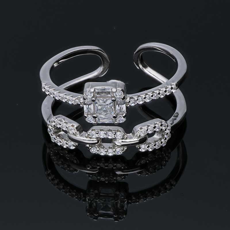 Sterling Silver 925 Solitaire Ring - FKJRNSLU2010
