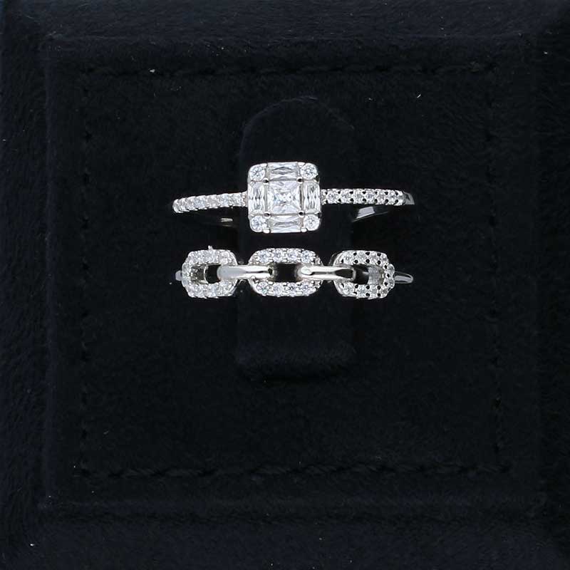 Sterling Silver 925 Solitaire Ring - FKJRNSLU2010