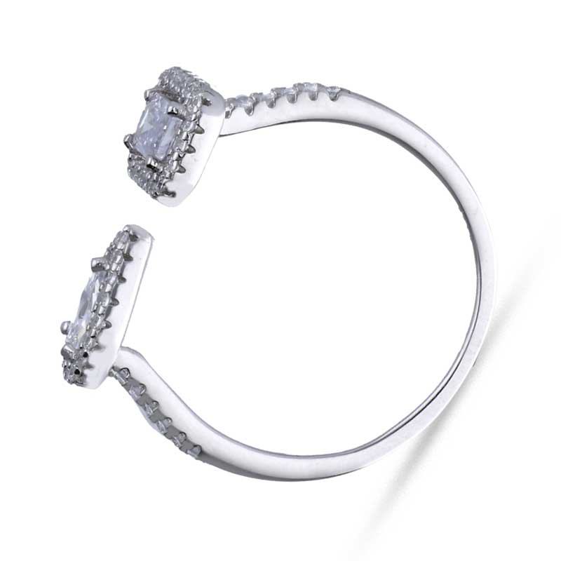Sterling Silver 925 Pear Shaped Solitaire Ring - FKJRNSLU2012