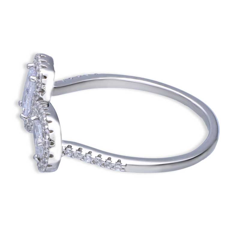 Sterling Silver 925 Pear Shaped Solitaire Ring - FKJRNSLU2012