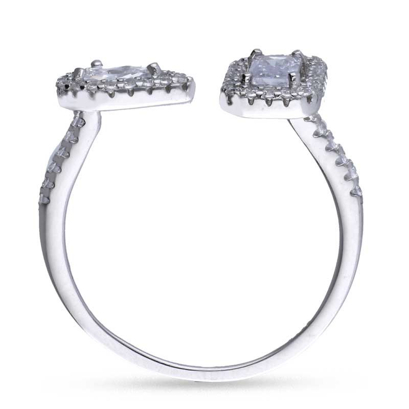 Sterling Silver 925 Pear Shaped Solitaire Ring - FKJRNSLU2012