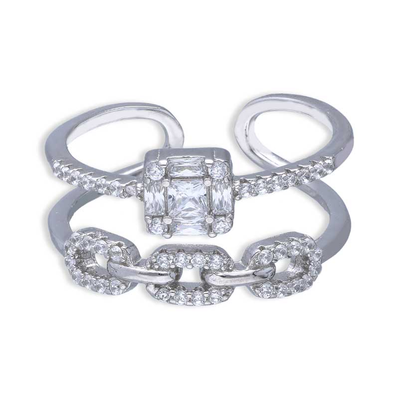 Sterling Silver 925 Solitaire Ring - FKJRNSLU2010