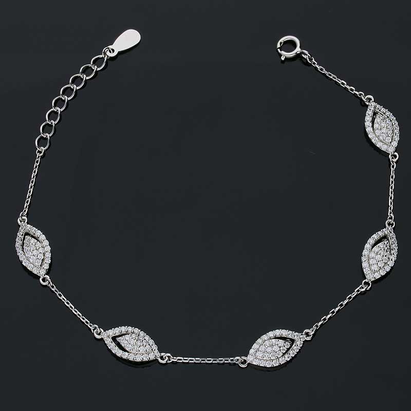 Sterling Silver 925 Leaf Bracelet - FKJBRLSLU1049