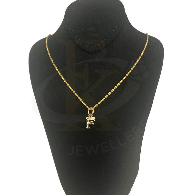 Gold Necklace (Chain with Alphabet Pendant) 18KT - FKJNKL1468
