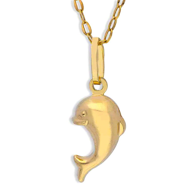 Gold Necklace (Chain with Dolphin Pendant) 18KT - FKJNKL18KU1120