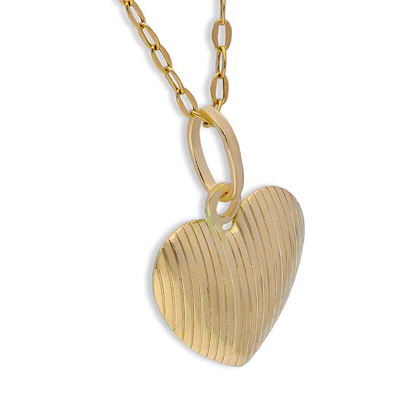 Gold Necklace (Chain with Heart Pendant) 18KT - FKJNKL18KU1123