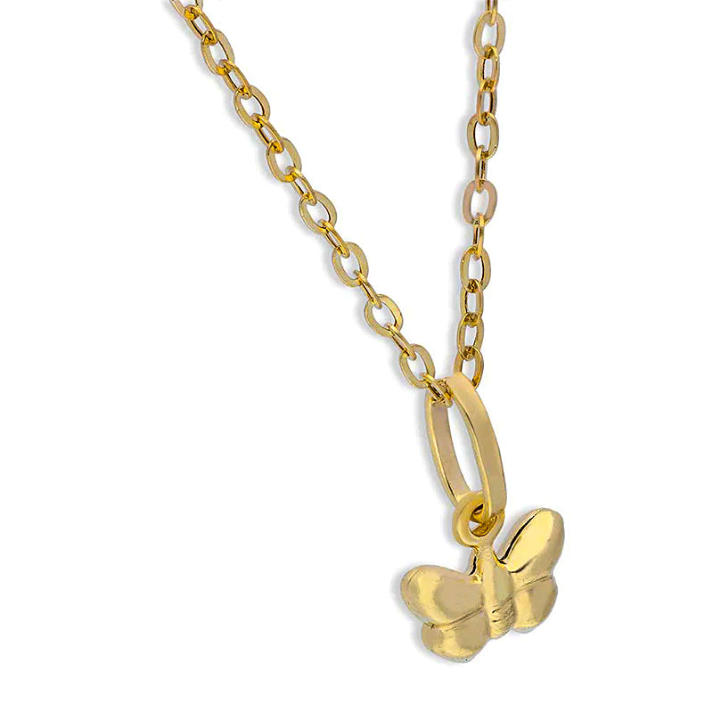 Gold Necklace (Chain with Butterfly Pendant) 18KT - FKJNKL18KU1130