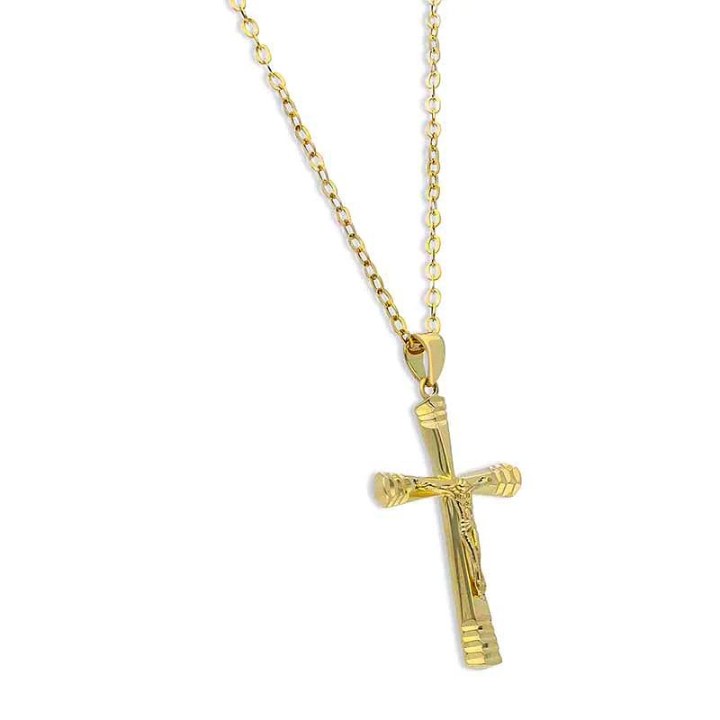 Gold Necklace (Chain with Cross Pendant) 18KT - FKJNKL18KU1136