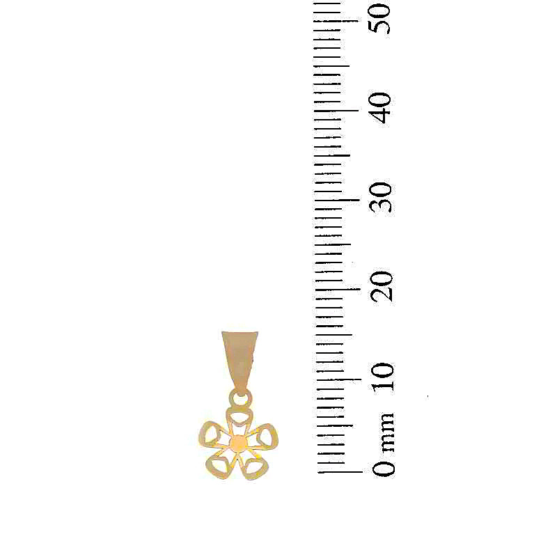 Gold Flower Pendant 18KT - FKJPND18KU1041