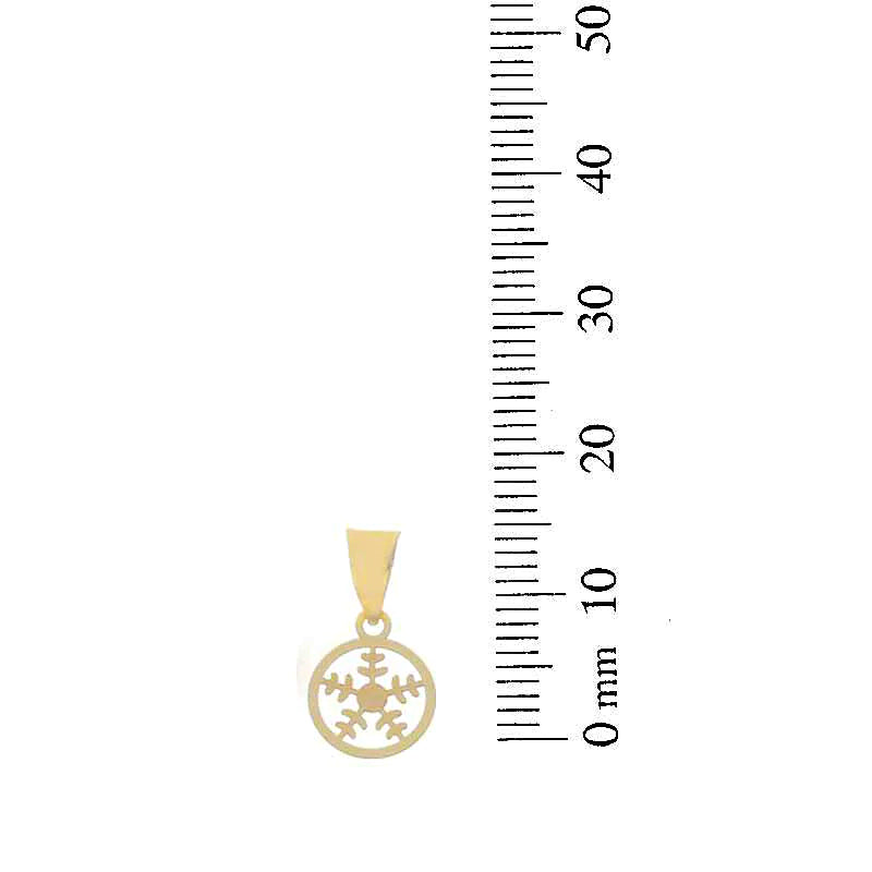 Gold Flower Pendant 18KT - FKJPND18KU1043