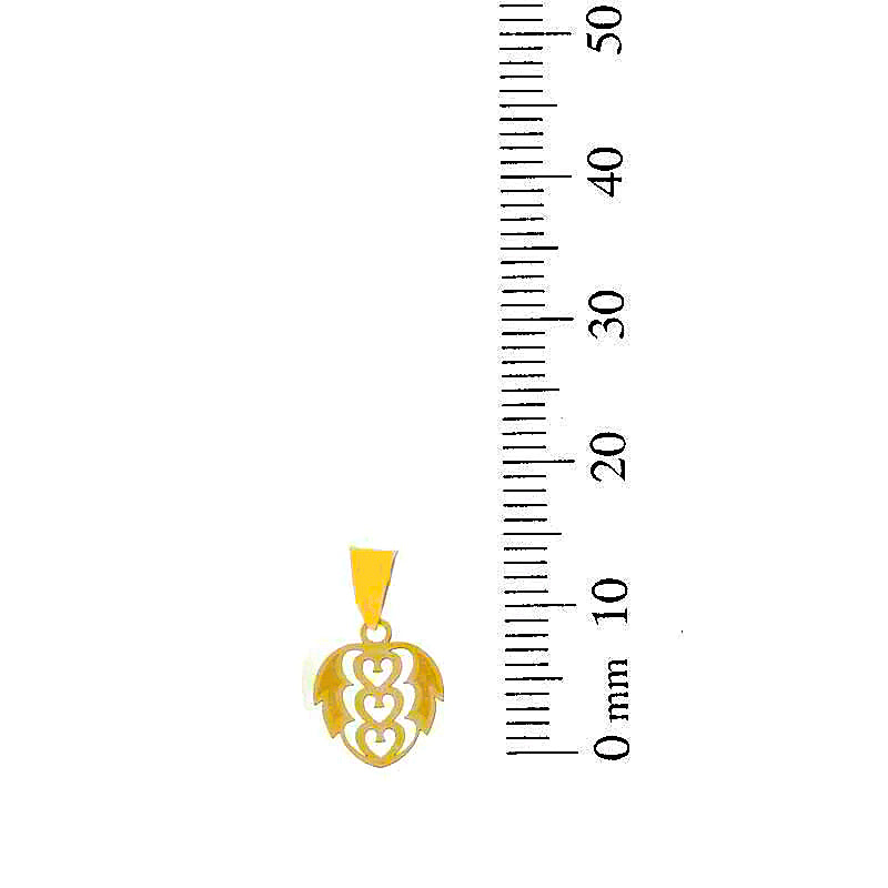 Gold Palm Leaf Pendant 18KT - FKJPND18KU1046