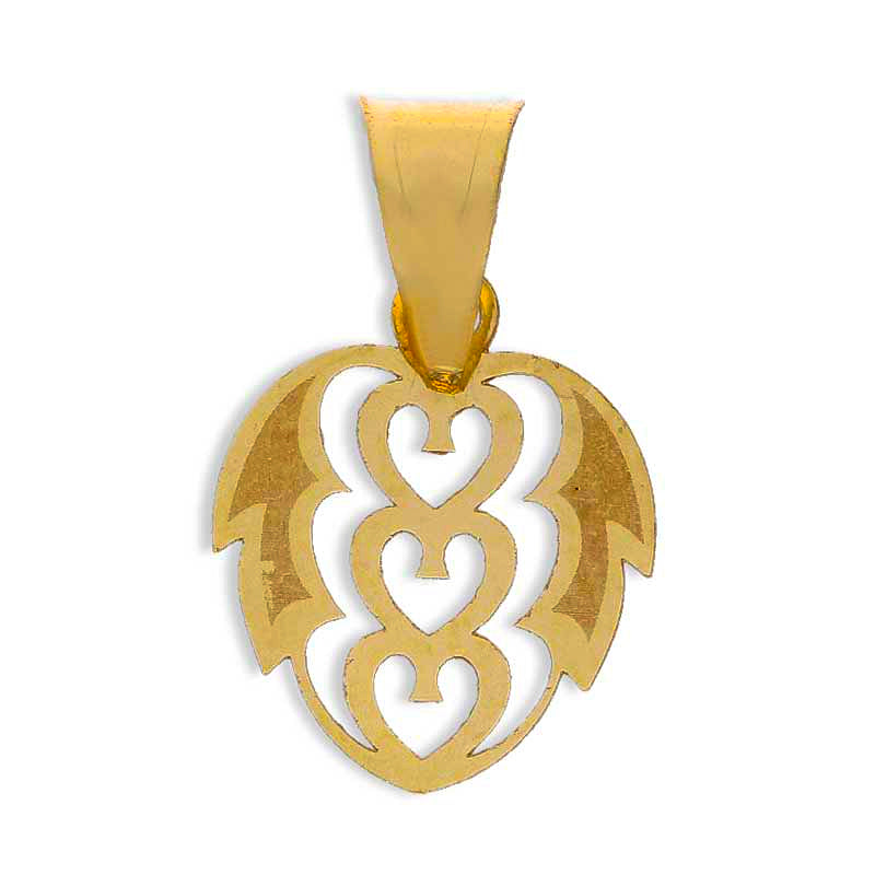 Gold Palm Leaf Pendant 18KT - FKJPND18KU1046