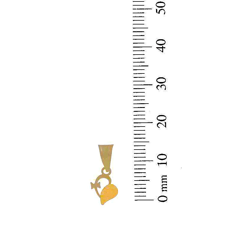 Gold Heart Pendant 18KT - FKJPND18KU1047