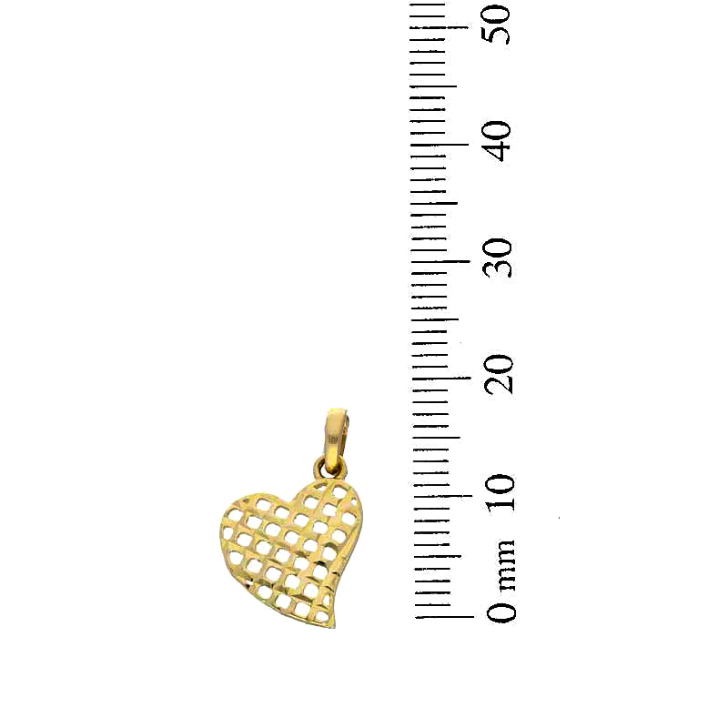 Gold Twisted Heart Pendant 18KT - FKJPND18KU1055