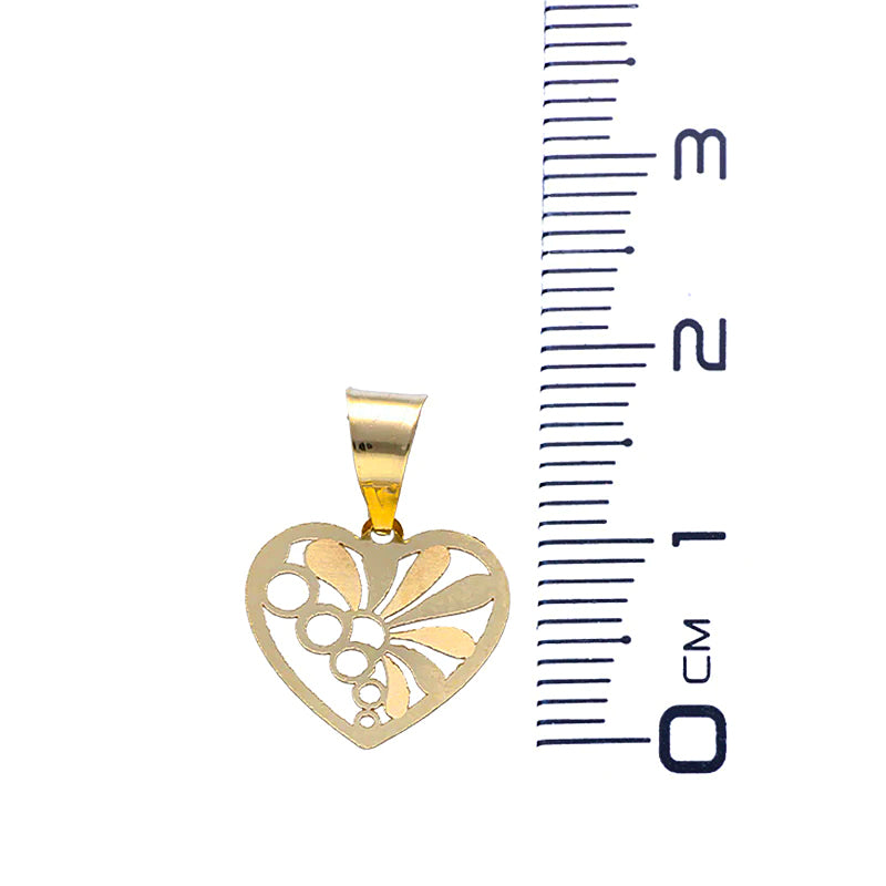 Gold Heart Pendant 18KT - FKJPND18KU1059
