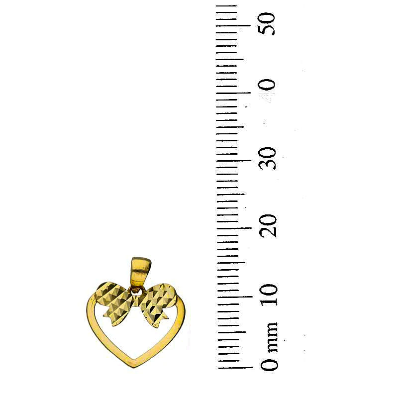 Gold Heart Knot Pendant 18KT - FKJPND18KU1087