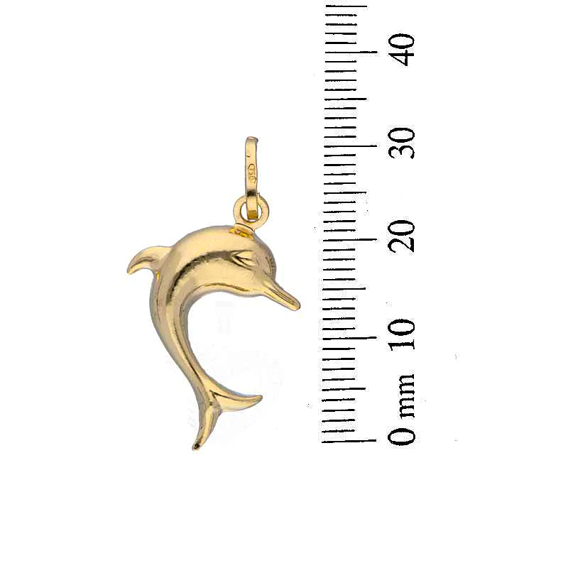 Gold Dolphin Pendant 18KT - FKJPND18KU1102