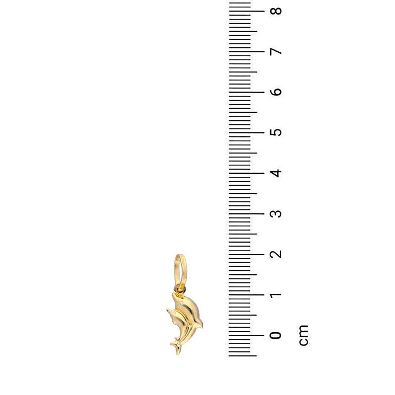 Gold Twin Dolphin Pendant 18KT - FKJPND18KU1126