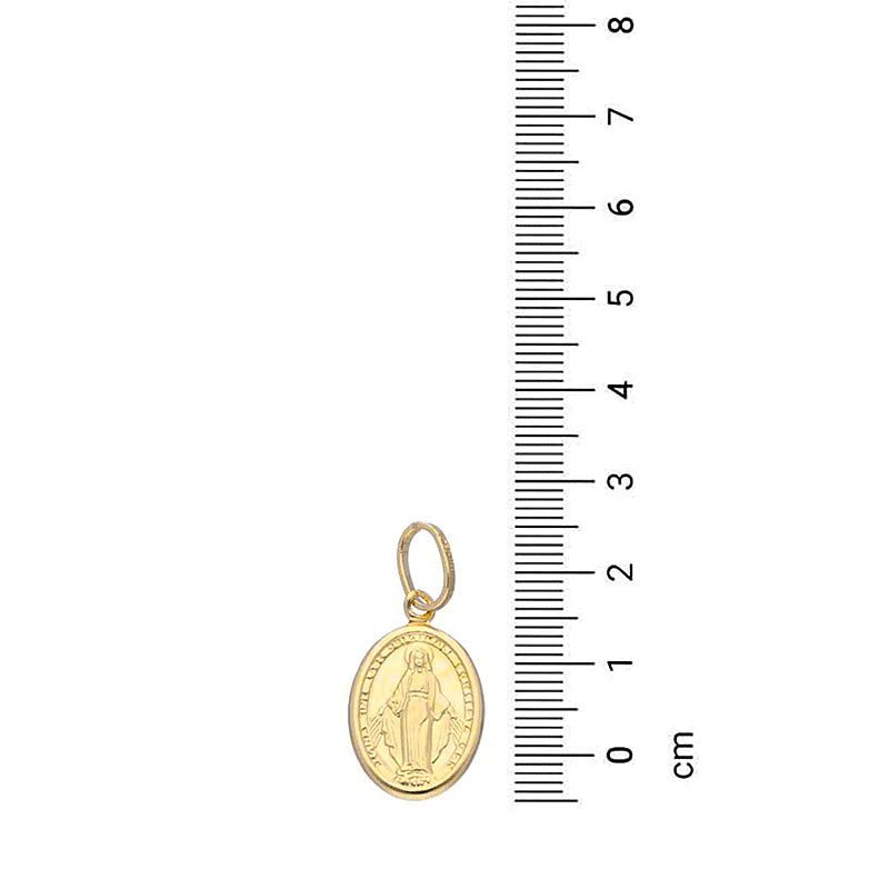 Gold Mother Mary Pendant 18KT - FKJPND18KU1128