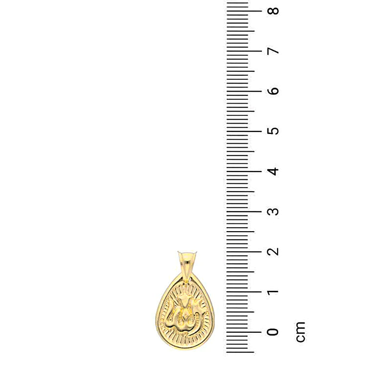 Gold Allah Pendant 18KT - FKJPND18KU1129