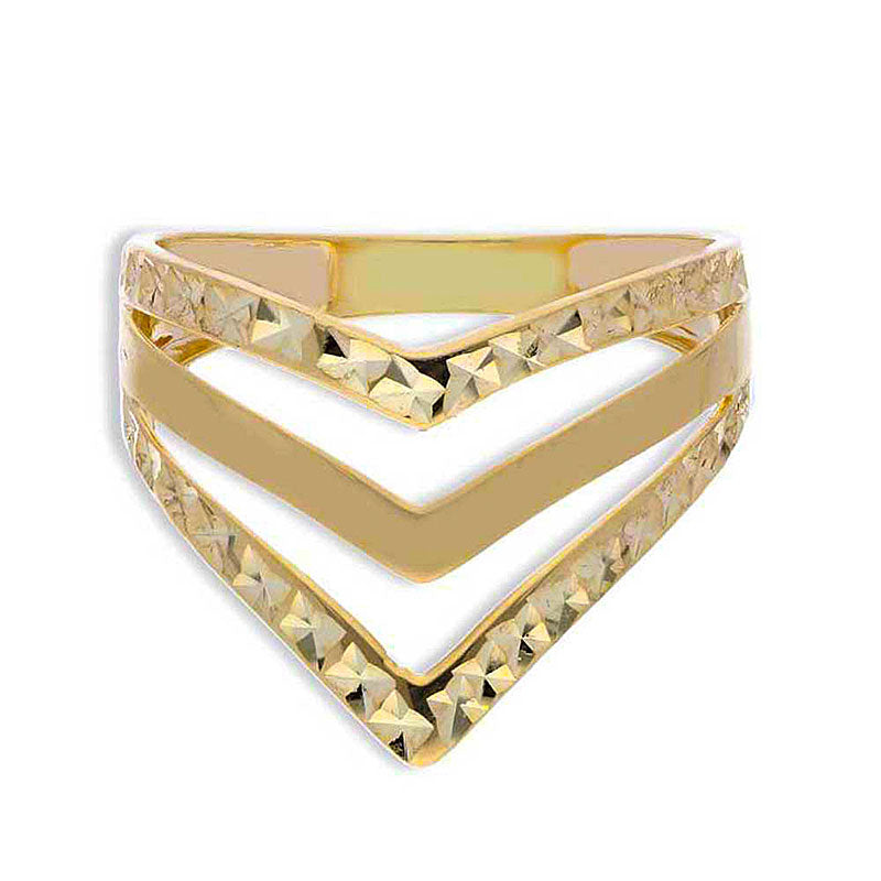 Gold Arrow Shaped Ring 18KT - FKJRN18KU2081