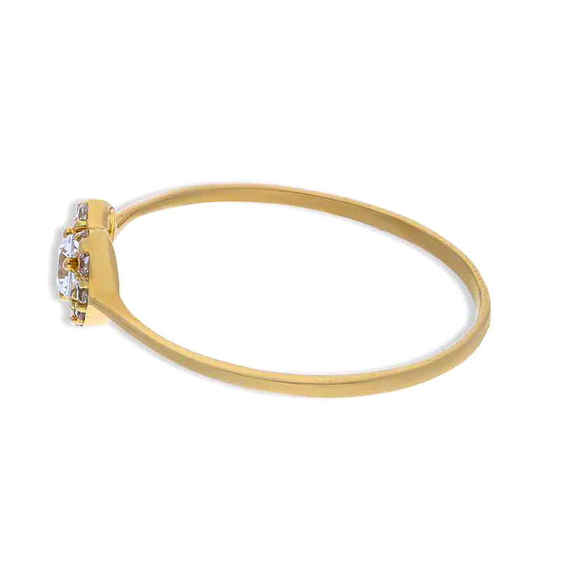 Gold Heart Shaped Ring 18KT - FKJRN18KU2088