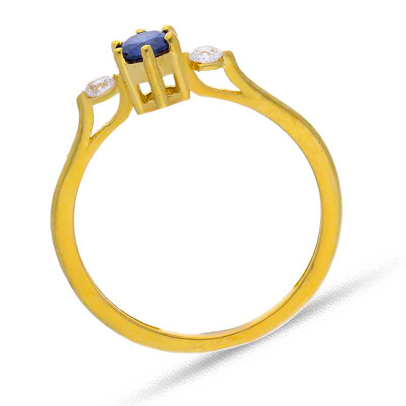 Gold Solitaire Ring 18KT - FKJRN18KU2090
