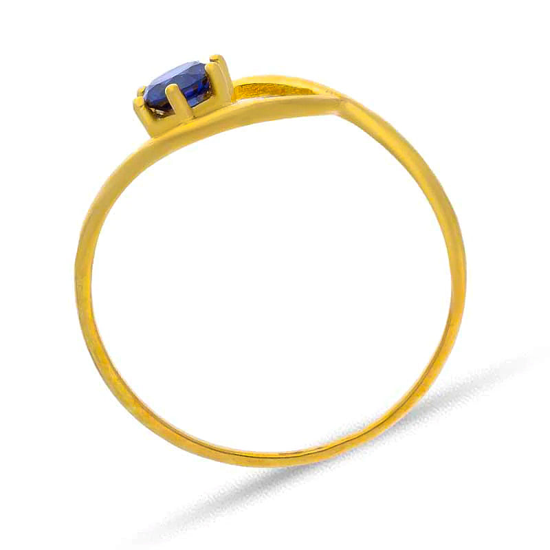 Gold Solitaire Ring 18KT - FKJRN18KU2091