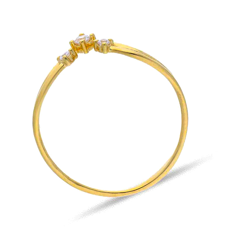 Gold Solitaire Ring 18KT - FKJRN18KU2092