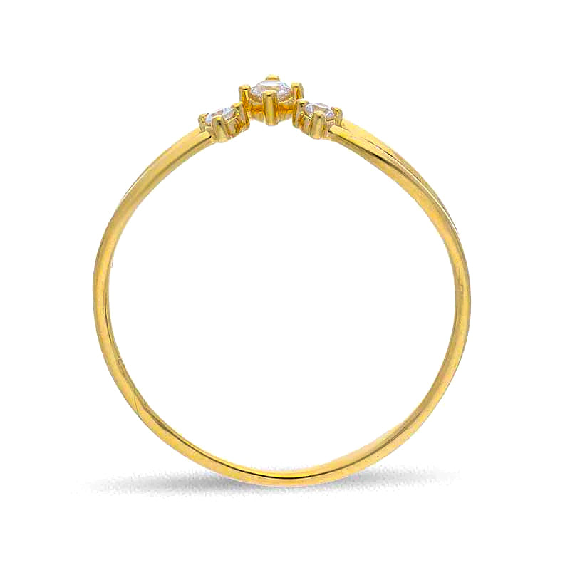 Gold Solitaire Ring 18KT - FKJRN18KU2092