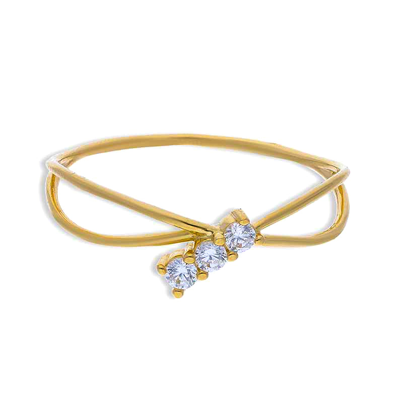 Gold Solitaire Ring 18KT - FKJRN18KU2093