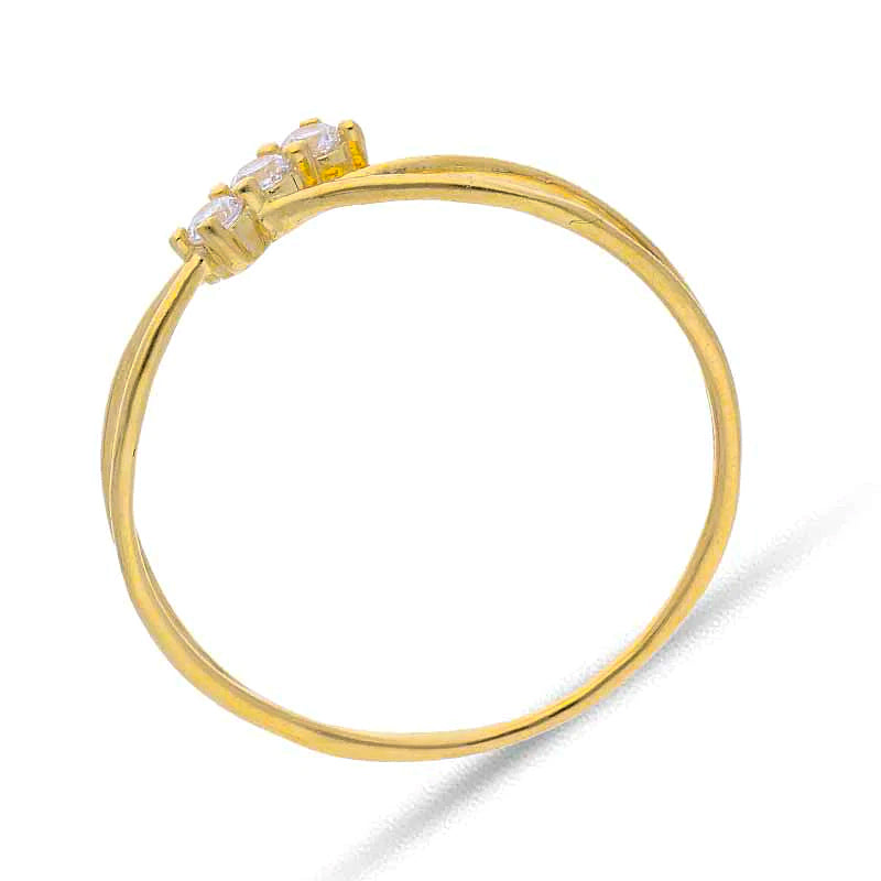 Gold Solitaire Ring 18KT - FKJRN18KU2093