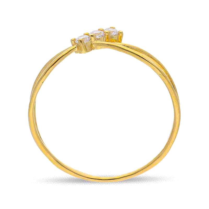 Gold Solitaire Ring 18KT - FKJRN18KU2093