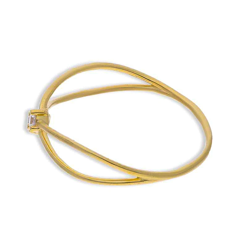 Gold Solitaire Ring 18KT - FKJRN18KU2093