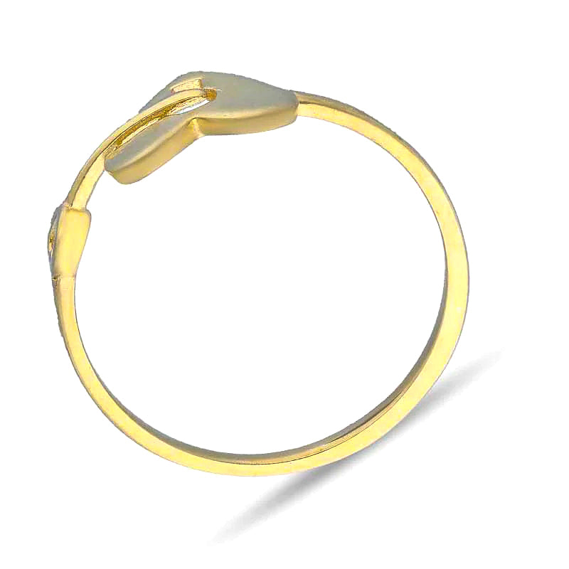 Gold Heart Lock With Key Ring 18KT - FKJRN18KU2104