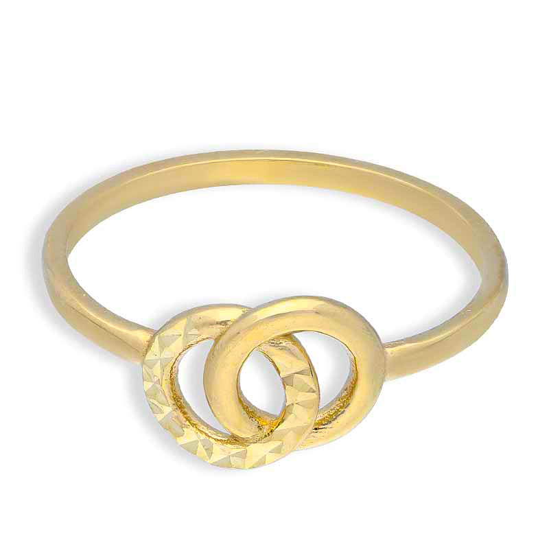 Gold Round Shaped Ring 18KT - FKJRN18KU2107