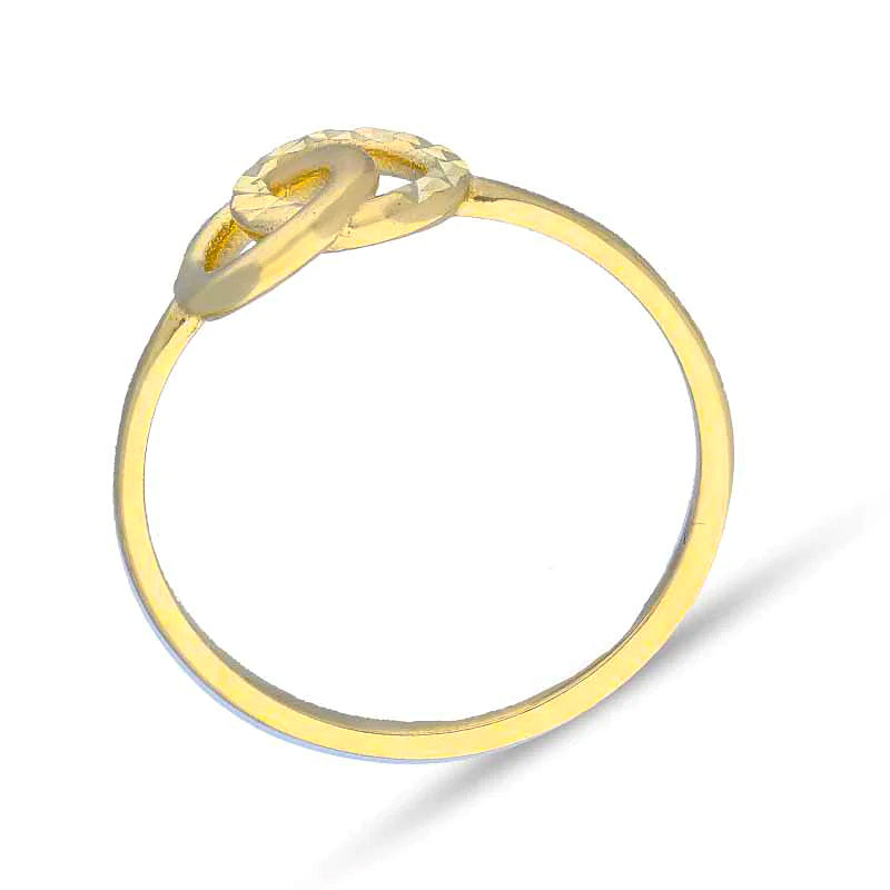 Gold Round Shaped Ring 18KT - FKJRN18KU2107