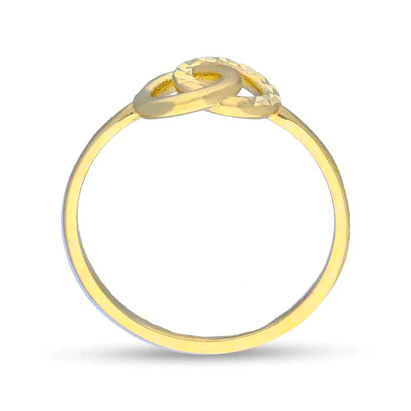 Gold Round Shaped Ring 18KT - FKJRN18KU2107