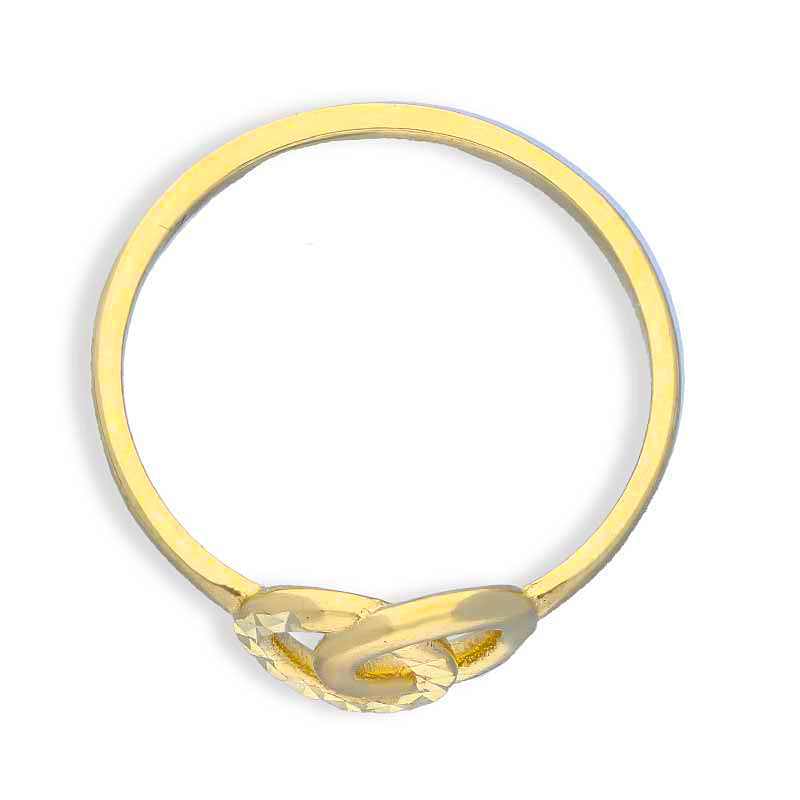 Gold Round Shaped Ring 18KT - FKJRN18KU2107