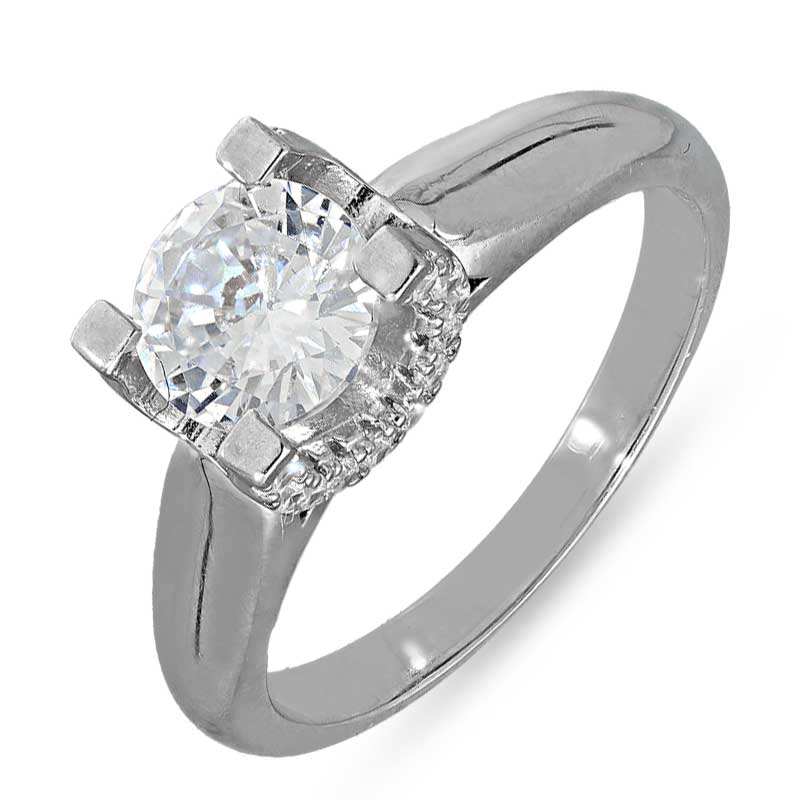 Sterling Silver 925 Solitaire Ring - FKJRNSL2950
