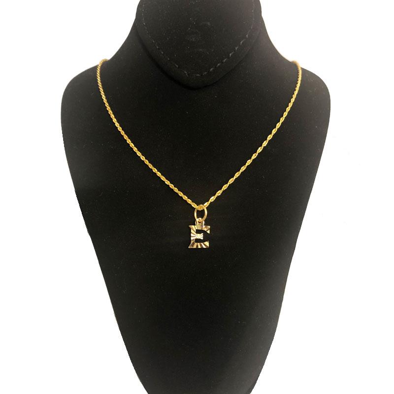 Gold Necklace (Chain with Alphabet Pendant) 18KT - FKJNKL1468
