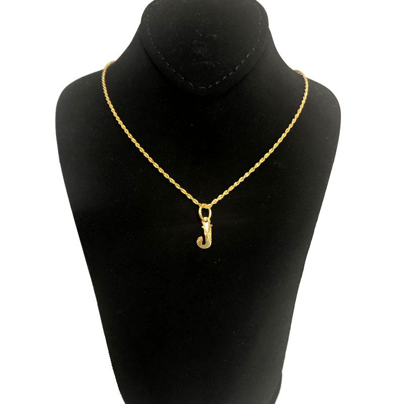 Gold Necklace (Chain with Alphabet Pendant) 18KT - FKJNKL1468