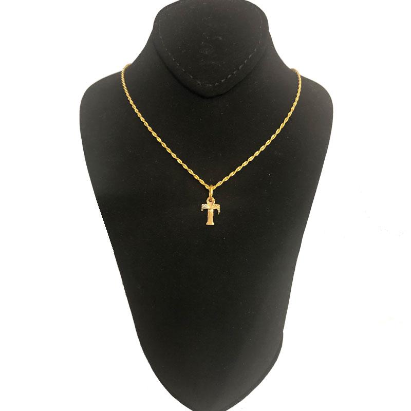 Gold Necklace (Chain with Alphabet Pendant) 18KT - FKJNKL1468