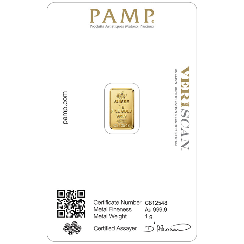Pamp Suisse Queen Fortuna 1 Gram Gold Bar 24KT - FKJGBR2151