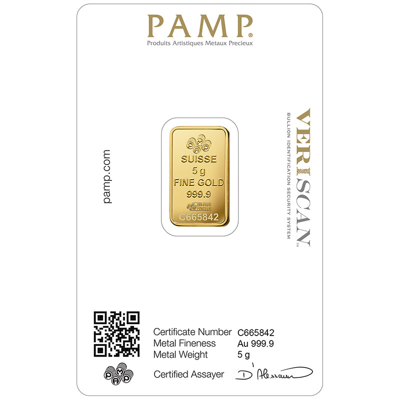 Pamp Suisse Queen Fortuna 5 Grams Gold Bar 24KT - FKJGBR2154