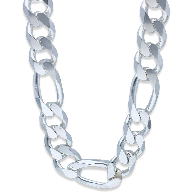 Sterling Silver 925 Men's Figaro Chain - FKJCNSLU3012