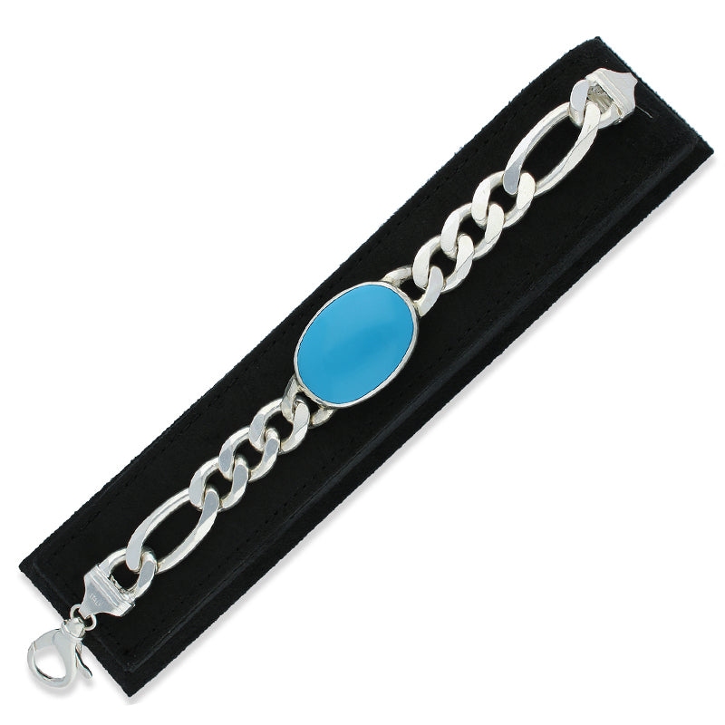 Sterling Silver 925 Salman Khan Firoza Bracelet - FKJBRLSLU1118